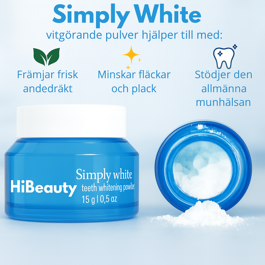 SimpyWhite™- Naturlig & Blekande tandkräm